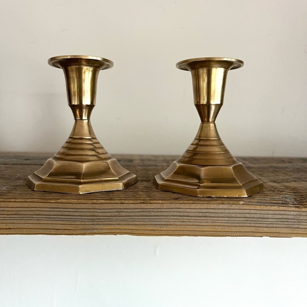 Elegant Brass Candle Holders
